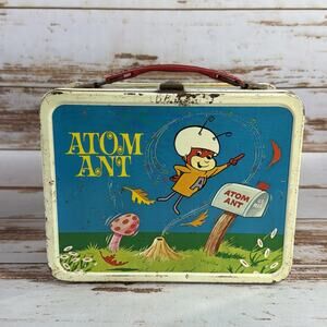 1966 Atom Ant & Secret Squirrel Metal Lunchbox King Seeley Retro – No Thermos